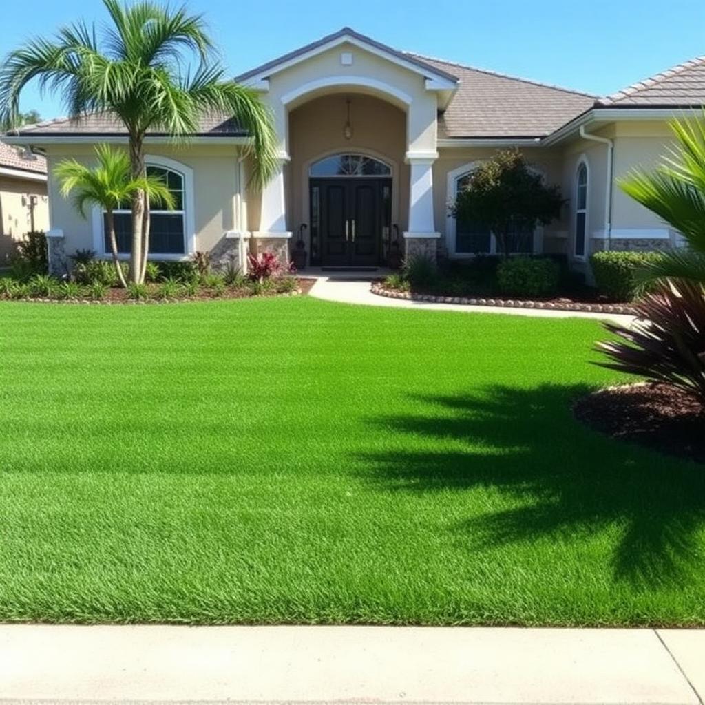 Fresh Sod Installation — after professional landscaping